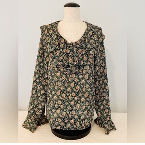 Vintage Floral Peasant Top by Daniel Caron size Medium  *1